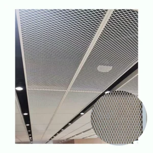 Silvery Powder Coated Modern Water Resistant Strong Aluminum Expanded Wire Mesh for Warehouse Ceiling 3-Year Warranty