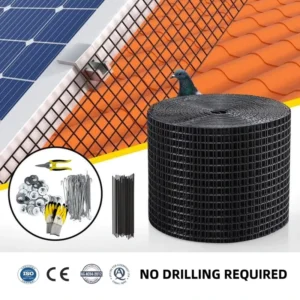 Solar Panel Protection Woven Wire Mesh UV Resistant PVC Coating 6×100 Barrier 30 Meter Netting