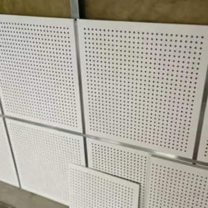 Square-hole Perforated Silica Ceiling Panels Suitable For Use As Acoustic Panels In Lobbies