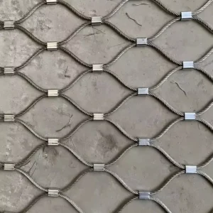 Stainless Steel AISI 304 316 Wire Rope Mesh Railing Flexible Stainless Steel Wire Rope Mesh Net