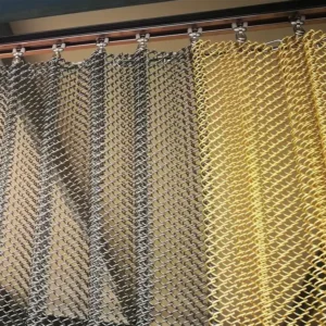 Stainless Steel Aluminum Metal Coil Drapery Curtain for Interior Ceiling Decoration Architectural Room Divider