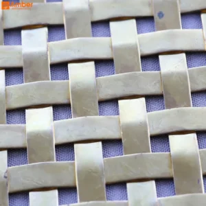 Stainless Steel Crimped Cabinet Mesh 3mm Hole Flattened Panel for Residential Dining Room Credenza Door Inlays