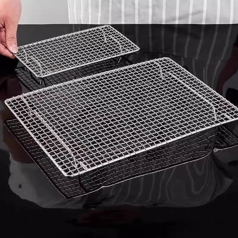 Stainless Steel Expanded Mesh Barbecue Wire Rack Heat Resistant Corrosion Resistant Baking Tray Cooling Rack Welding
