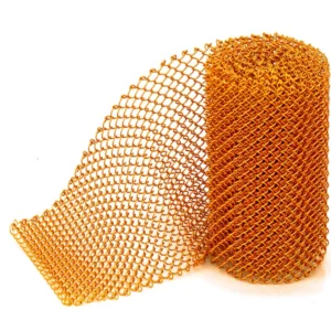 Stainless Steel Flexible Chain Link Metal Curtain Plain Weave Decorative Ceiling Mesh for Room Divider Woven and Cut Processed