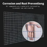 Stainless Steel Plain Weave Electro Welded Wire Mesh Panel 50x50mm-70x70mm 1x2m Cutting Service Europe Market