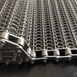 Stainless Steel Rod Chain Conveyor Belt Metal Wire Mesh with Plain Weave Welding Processing Service Honeycomb Design