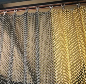 Stainless Steel Spiral Rope Mesh Curtain Flexible Decorative Metal Divider