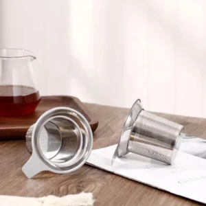 Stainless Steel Tea Strainer Fine Mesh Tea Filters With Double Handles Silver Tea Infuser