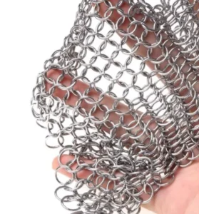 Stainless Steel Wire Interlocking Circular Ring Braided Mesh High Tensile Strength Flexible Plain Weave Metal Screen Custom
