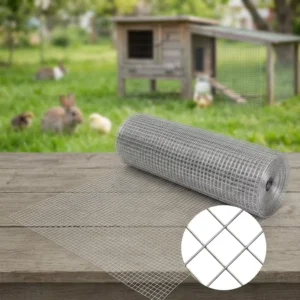 Stainless Steel Wire Mesh Roll 17 Gauge Welded Plain Weave Fencing for Construction Garden Enclosures Barbecue Applications