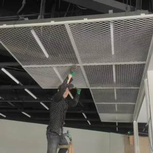 Standard Customized Decorative Aluminum Expanded Metal Mesh Diamond Stretched Wire Mesh Panels for Ceiling