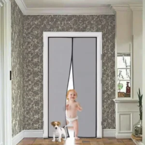 Strong Magnet Anti-Insect Door Curtain Screen Easy to Install Magnetic Door Curtain with Durable Polyester Anti-Mosquito Mesh
