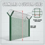 Strong Structure 358 Anti-Climb Fence Security Wire Mesh Fence for Railway and Public Infrastructure Security Strong Structure 358 Anti-Climb Fence Security Wire Mesh Fence for Railway and Public Infrastructure Security