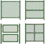 Temporary Chain Link Wire Netting Portable Foldable 3ft X 25ft Easy Installation Garden Edging Backyard Barrier