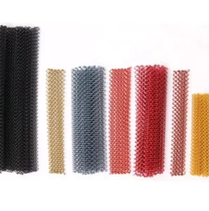 Twill Weave Interlocking Stainless Steel Wire Mesh Multi Color Anti Corrosion Powder Coated Heavy Duty Screen Bending Cutting