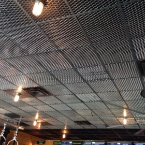 Urgentorder Expanded Metal Ceiling Mesh Decoration Aluminum Wire Mesh Ceiling Expanded Mesh Decor Ceiling for Restaurant