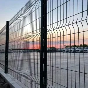 Villa Wire Mesh Fence 3D Curved Welded Fencing Panel Airport Galvanized Wire Fence Outdoor Greening Lawn