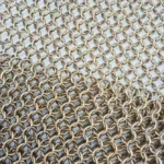 Vintage Antique Bronze Electroplated Stainless Steel Interlocking Plain Chainmail Mesh Soft Flexible Metal Decorative Screen