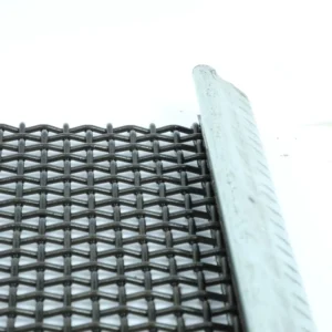 Wear resistant Manganese Steel Screen Mesh square Hole Steel Wire Mesh Hooked edge Metal Mesh Crusher Filter Mesh Customizable