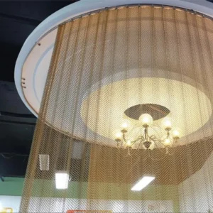 Wire Mesh Curtain Coil Drapery Metal Mesh Curtain for High Grade Building Decorative Mesh Cascade Coil Drapery