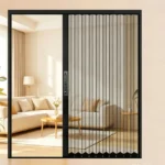 Wire Mesh Folding Screen Door with No Holes Sliding and Push pull Type Window Screen Door