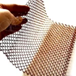 decorative metal curtain Corrosion Resistant chain link screen curtains Luxury Design metal curtain mesh