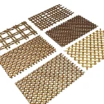 decorative metal mesh divider customizable stainless steel woven decorative mesh
